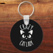 Crazy Cat Lady Funny Fur Mom Mother's Day Christma Sleutelhanger (Voorkant)