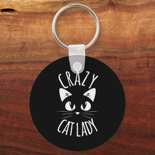Crazy Cat Lady Funny Fur Mom Mother's Day Christma Sleutelhanger (Voorkant)