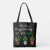 Crazy Cat Lady Funny Gardening Tote Bag (Achterkant)