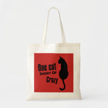 Crazy Cat Lady Funny Meow Canvas tas