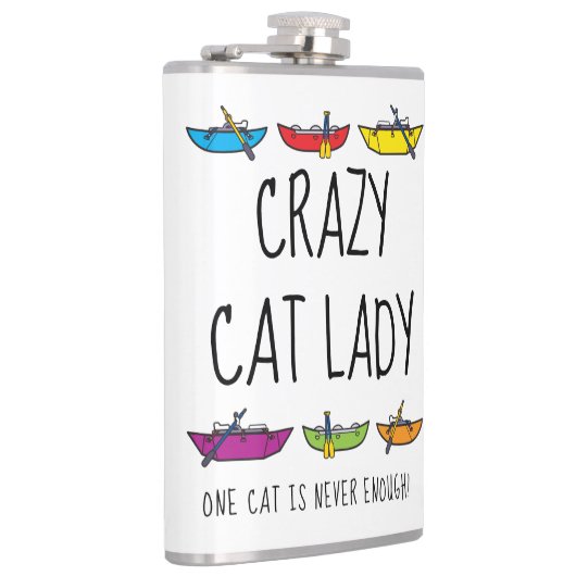 Crazy Cat Lady Funny Rafter Heupfles (Rechts)