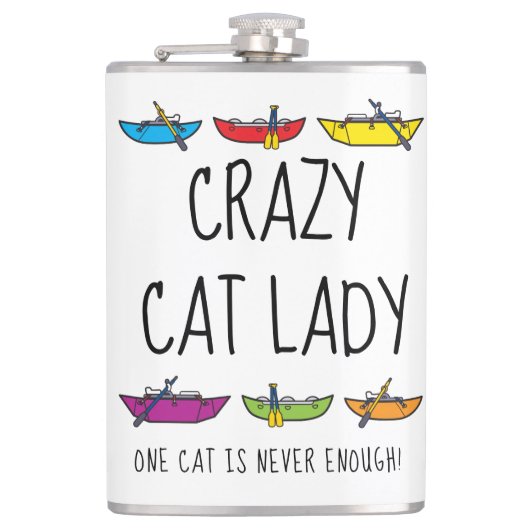 Crazy Cat Lady Funny Rafter Heupfles (Voorkant)