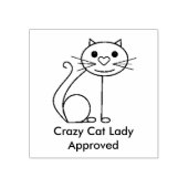 Crazy Cat Lady goedgekeurde stempel - bewerkbaar (Afrduk)