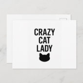 Crazy Cat Lady - Grappig Kattenliefhebber Gift Briefkaart (Voorkant / Achterkant)