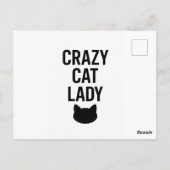 Crazy Cat Lady - Grappig Kattenliefhebber Gift Briefkaart (Achterkant)