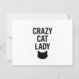 Crazy Cat Lady - Grappig Kattenliefhebber Gift Briefkaart