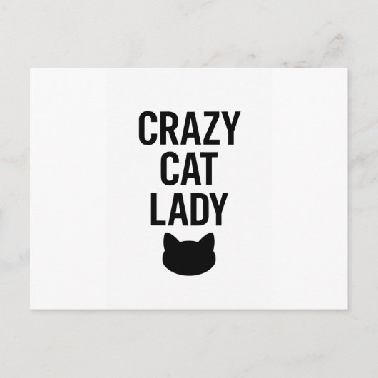 Crazy Cat Lady - Grappig Kattenliefhebber Gift Briefkaart (Voorkant)