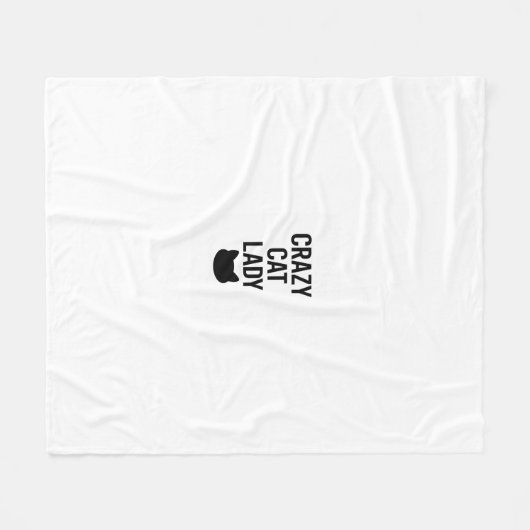 Crazy Cat Lady - Grappig Kattenliefhebber Gift Fleece Deken (Voorkant (Horizontaal))