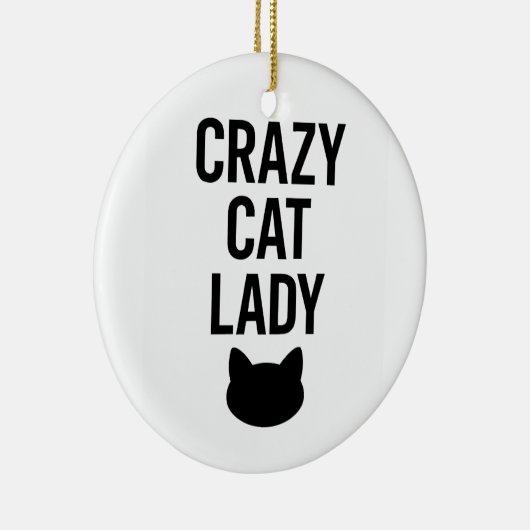 Crazy Cat Lady - Grappig Kattenliefhebber Gift Keramisch Ornament (Rechts)