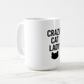 Crazy Cat Lady - Grappig Kattenliefhebber Gift Koffiemok (Voorkant links)