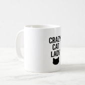 Crazy Cat Lady - Grappig Kattenliefhebber Gift Koffiemok (Voorkant links)