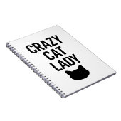 Crazy Cat Lady - Grappig Kattenliefhebber Gift Notitieboek (Rechterzijde)