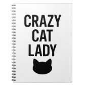 Crazy Cat Lady - Grappig Kattenliefhebber Gift Notitieboek (Voorkant)