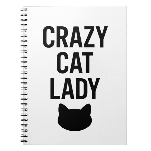 Crazy Cat Lady - Grappig Kattenliefhebber Gift Notitieboek (Voorkant)
