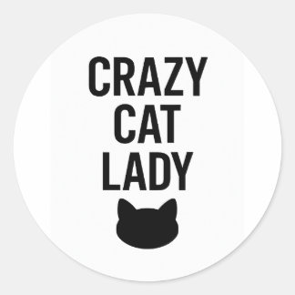 Crazy Cat Lady - Grappig Kattenliefhebber Gift Ronde Sticker