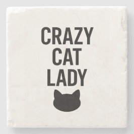 Crazy Cat Lady - Grappig Kattenliefhebber Gift Stenen Onderzetter
