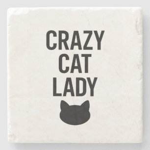 Crazy Cat Lady - Grappig Kattenliefhebber Gift Stenen Onderzetter