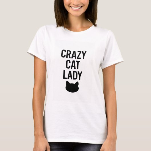 Crazy Cat Lady - Grappig Kattenliefhebber Gift T-shirt (Voorkant)