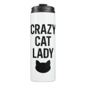 Crazy Cat Lady - Grappig Kattenliefhebber Gift Thermosbeker (Voorkant)