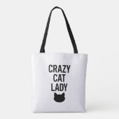 Crazy Cat Lady - Grappig Kattenliefhebber Gift Tote Bag (Achterkant)