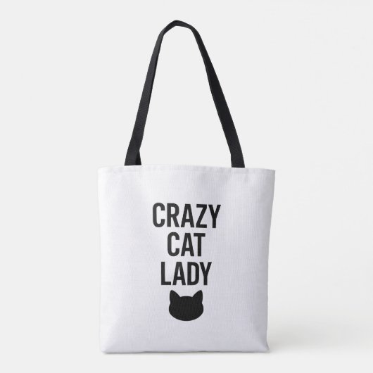 Crazy Cat Lady - Grappig Kattenliefhebber Gift Tote Bag (Achterkant)