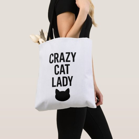 Crazy Cat Lady - Grappig Kattenliefhebber Gift Tote Bag (Dichtbij)