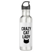 Crazy Cat Lady - Grappig Kattenliefhebber Gift Waterfles (Voorkant)