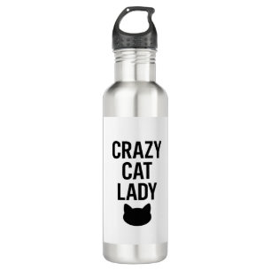 Crazy Cat Lady - Grappig Kattenliefhebber Gift Waterfles