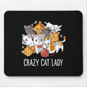Crazy Cat Lady Grappige Meisjes Vrouwen Kitten Die Muismat
