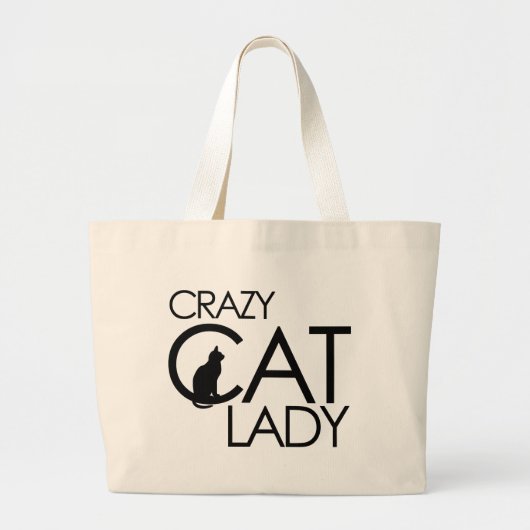 Crazy Cat Lady Grote Tote Bag (Voorkant)