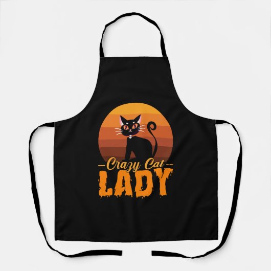 Crazy Cat Lady Halloween Schort (Voorkant)