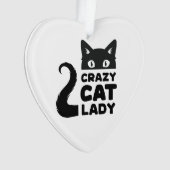 Crazy Cat Lady Heart Holiday Ornament (voorkant)