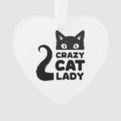 Crazy Cat Lady Heart Holiday Ornament (achterkant)