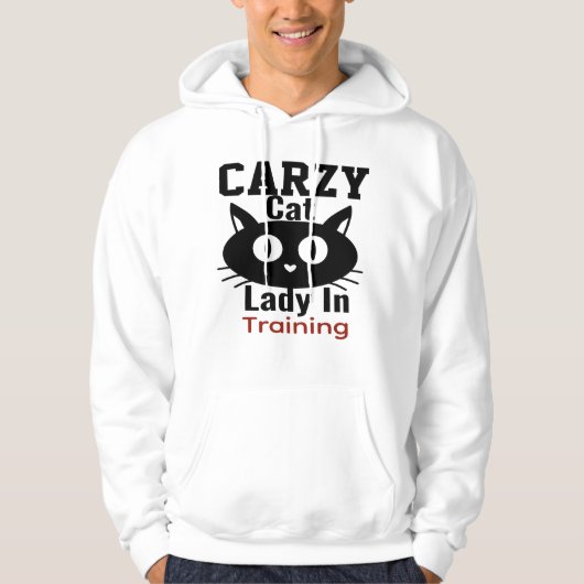 CRAZY CAT LADY HOODIE (Voorkant)