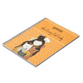 Crazy Cat Lady Illustratie met Naam Grappig Notitieboek (Linkerzijde)