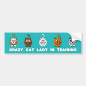 Crazy Cat Lady in Training Bumpersticker (Voorkant)