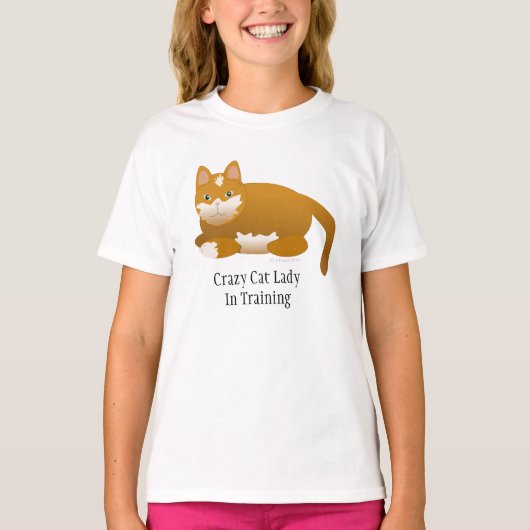 Crazy Cat Lady in Training Girl's T-shirt (Voorkant)