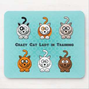 Crazy Cat Lady in training Mousepad Muismat