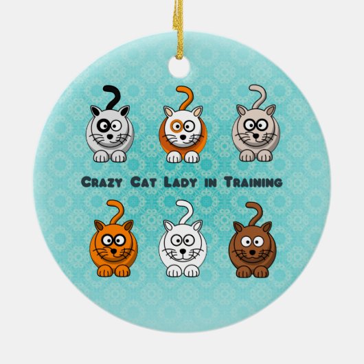 Crazy Cat Lady in training Ornament (Achterkant)