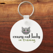 Crazy cat lady in training sleutelhanger (Voorkant)