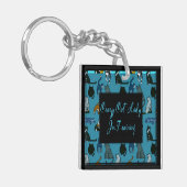 Crazy Cat Lady in Training Square Sleutelhanger (Voorkant Links)