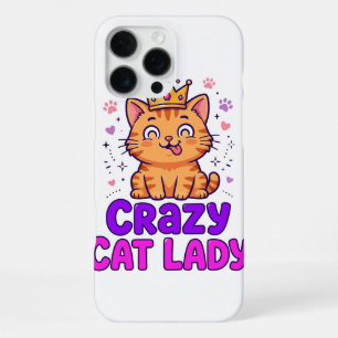 Crazy Cat Lady iPhone 16 Pro Max Hoesje