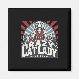 Crazy Cat Lady Kamala Harris Sterke Vrouwen Magneet