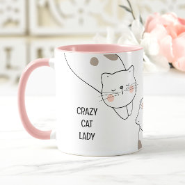 Crazy Cat Lady Kat Liefhebber Naam Mok