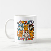 Crazy Cat Lady Kattenstapel  Koffiemok (Links)