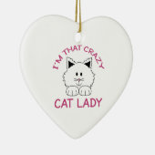 CRAZY CAT LADY KERAMISCH ORNAMENT (Rechts)