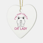 CRAZY CAT LADY KERAMISCH ORNAMENT (Links)