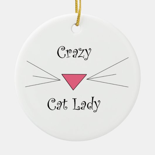 Crazy Cat Lady Keramisch Ornament (Voorkant)