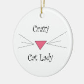 Crazy Cat Lady Keramisch Ornament (Links)