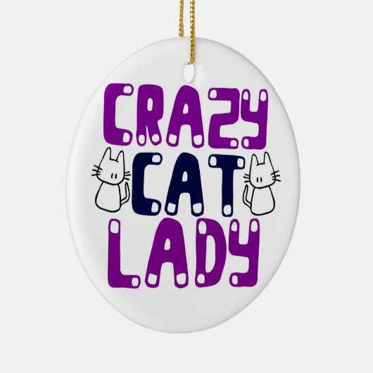 Crazy Cat Lady Keramisch Ornament (Rechts)